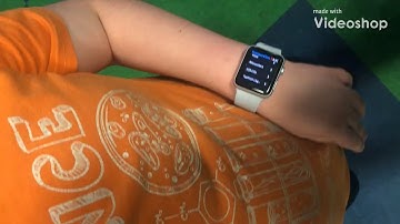 Shep using Proloquo4Text on his Apple Watch.