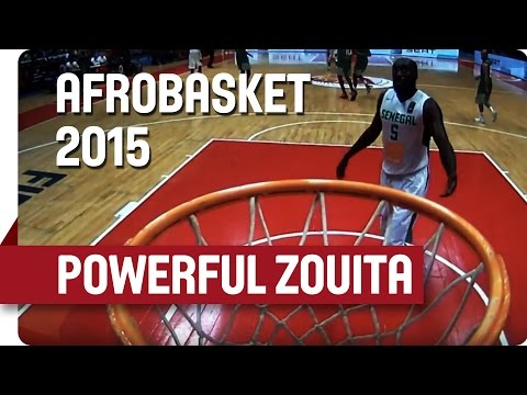 Zouita's Reverse Dunk Takes Down the Basket! - AfroBasket 2015