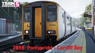 2B58: Pontypridd - Cardiff Bay - Cardiff City Network - Class 150\/2 - Train Sim World 5