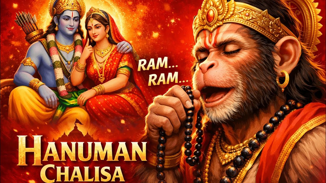 🚩Powerful Hanuman Chalisa 🔥 | Remove Fear & Negative Energy | Full Bhakti Path