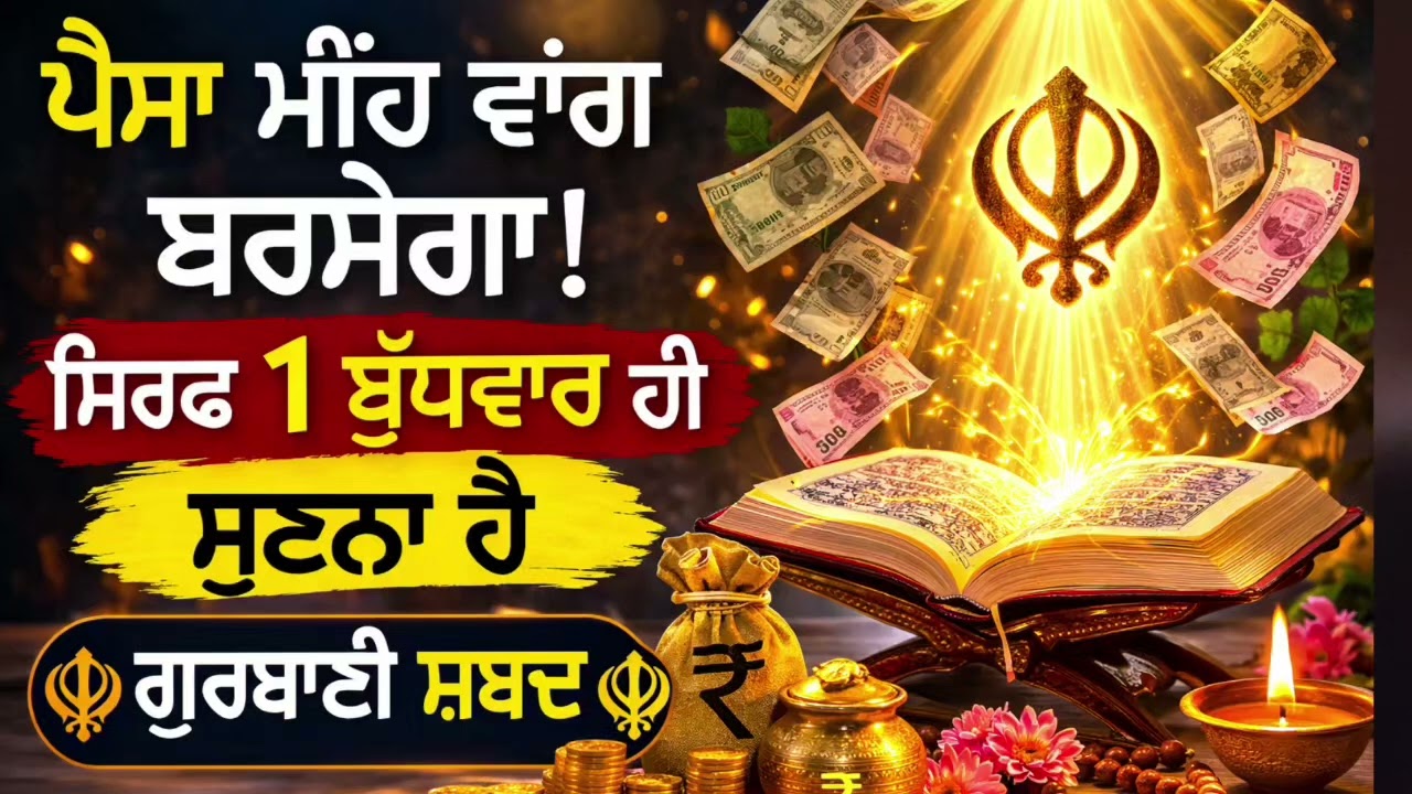 ਪੈਸਾ ਮੀਂਹ ਵਾਂਗ ਬਰਸੇਗਾ।ਸਿਰਫ 1 ਬੁੱਧਵਾਰ ਹੀ ਸੁਣਨਾ ਹੈ।#gurbani #hukamnamasahib #darbaarsahib