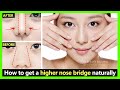 2 Exercises for Flat nose!! How to get a Higher Nose Bridge naturally. (Straight and Slimmer Nose)