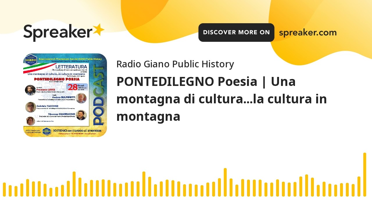 PONTEDILEGNO Poesia | Una montagna di cultura…la cultura in montagna