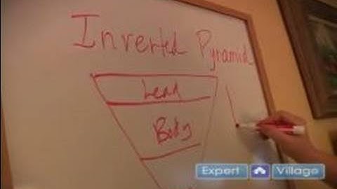 How to Write News Articles : The Inverted Pyramid News Article Style
