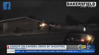 Caught on video: Drive-by shooting on Kentucky Street with Bakersfield police officers nearby