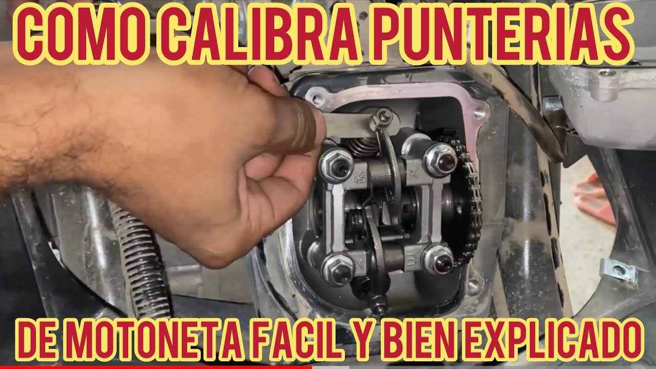 Como calibrar las punterías de mi motoneta italika vento dinamo y mas fácil y bien explicado