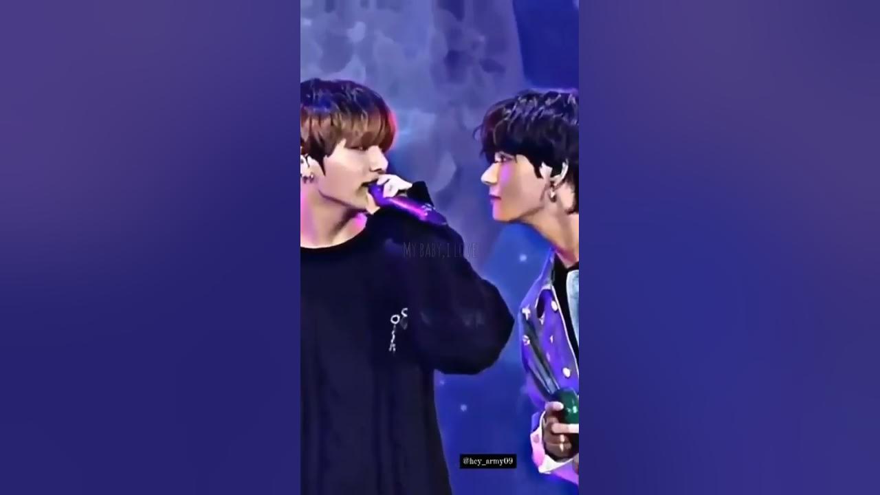 My baby, i love your voice ♪♪♥♥♥#jungkook#taehyung#V#jk#vkook#taekook