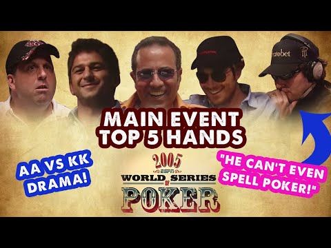 2005 WSOP Main Event - Top 5 Hands | World Series of Poker