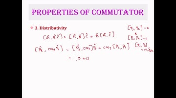 Relativistic Quantum Mechanics 10:Spin of a Dirac Particle (Introduction: Properties of commutator)