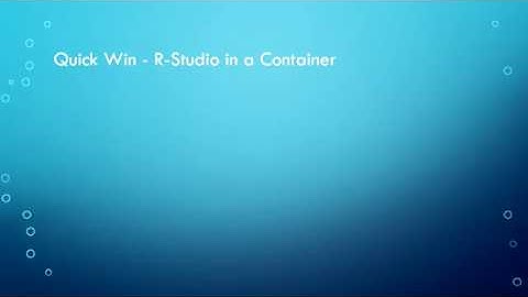 RStudio in Docker Container!
