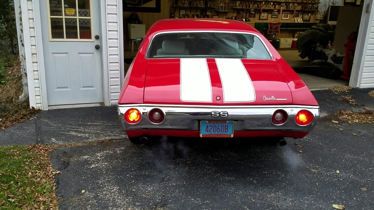 1972 Chevelle 454 SS Flowmaster Super 44 cold start #2