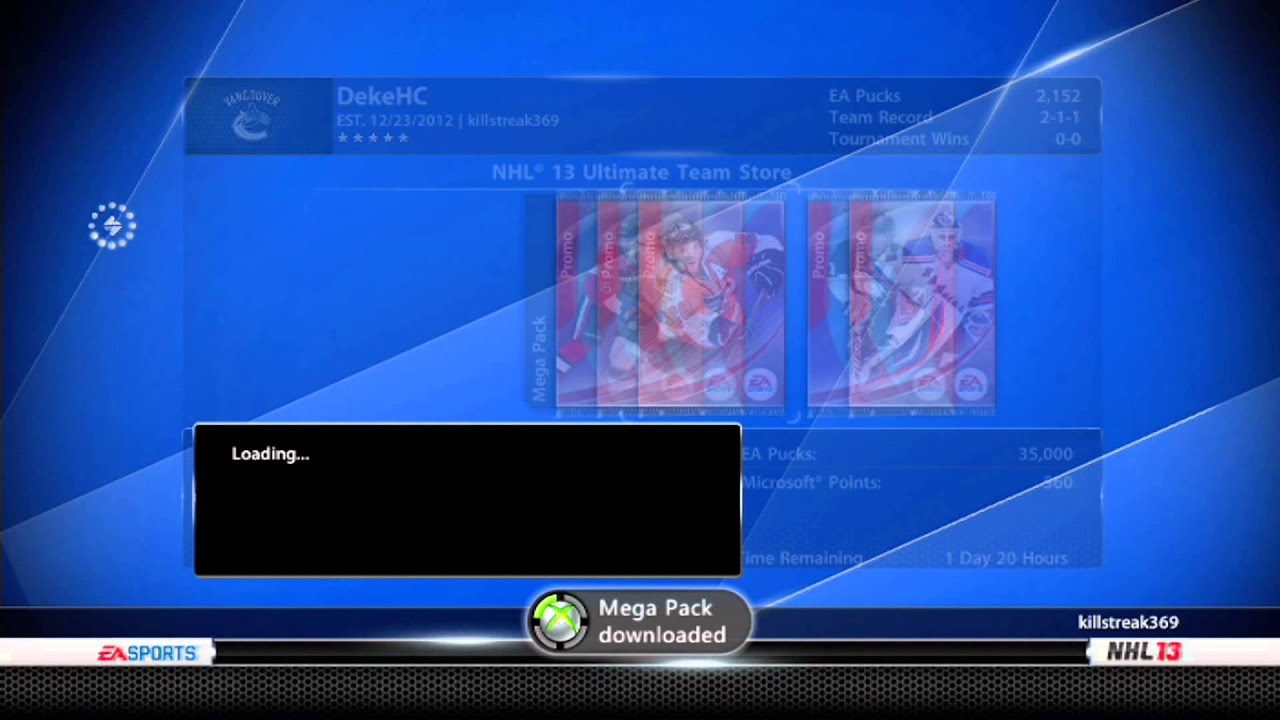 NHL 13 HUT Pack Opening