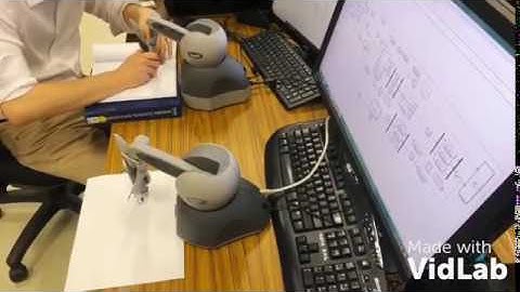 "Tele-Writing" using two Phantom Omni haptic devices