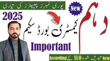 10th Class Chemistry Pairing scheme 2025 | Pairing scheme Chemistry 2025