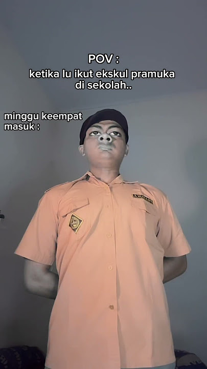 Ketika lu ikut ekskul pramuka di sekolah be like.. 🫨