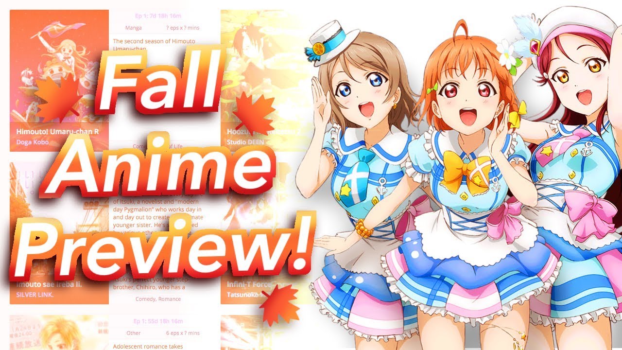 Fall Anime 2017 Preview 🍁 Dango Duo! YouTube