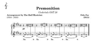 Undertale OST 028 - Premonition | FULL OST SOLO PIANO