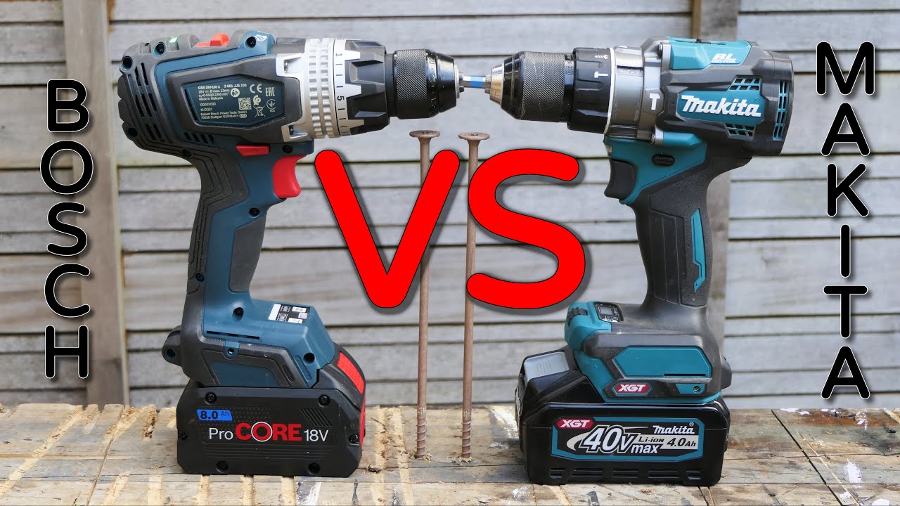 pude Litteratur Udholdenhed Bosch "World's Strongest Drill" VS Makita 40v Hammer Drill | 2 SCREW REVIEW  - YouTube