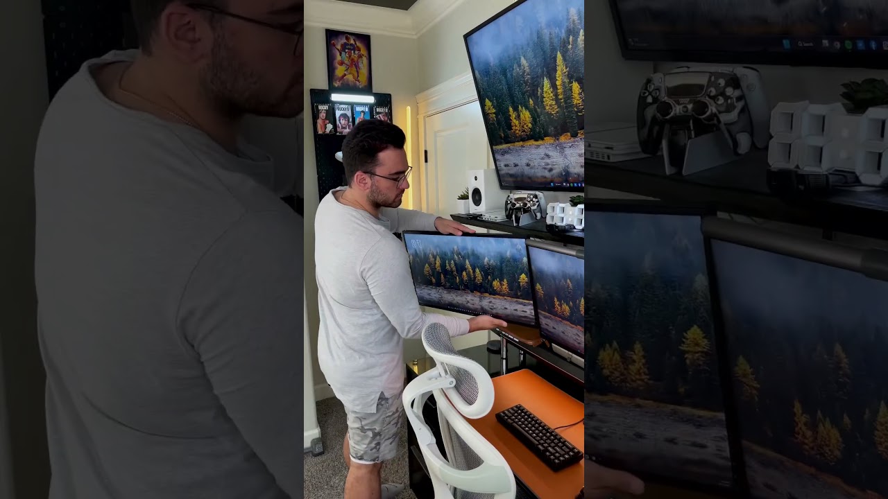 Positioning the monitors! 