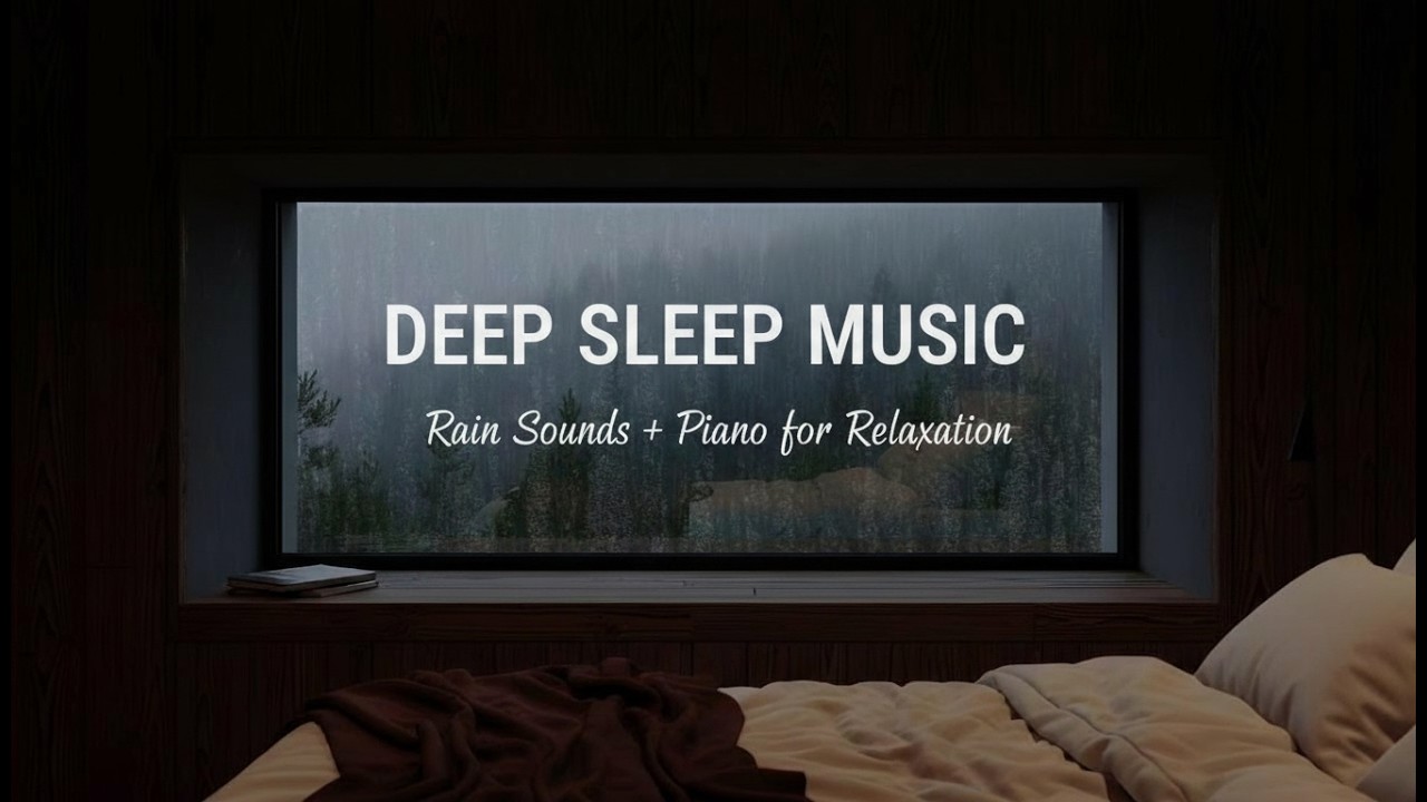 Gentle Piano Rain Ambience for Comfortable Deep Sleep, Work Sessions, Yoga Flow