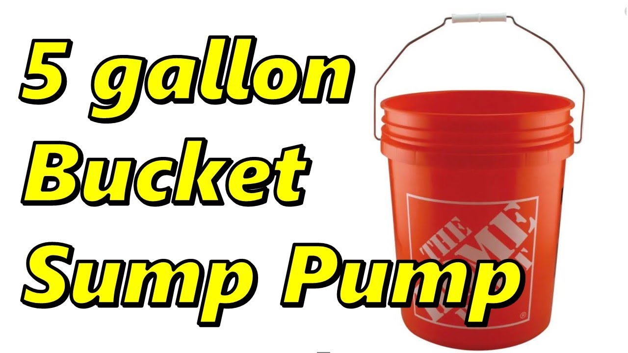 Budget Sump Pump in a 5-Gallon Bucket 