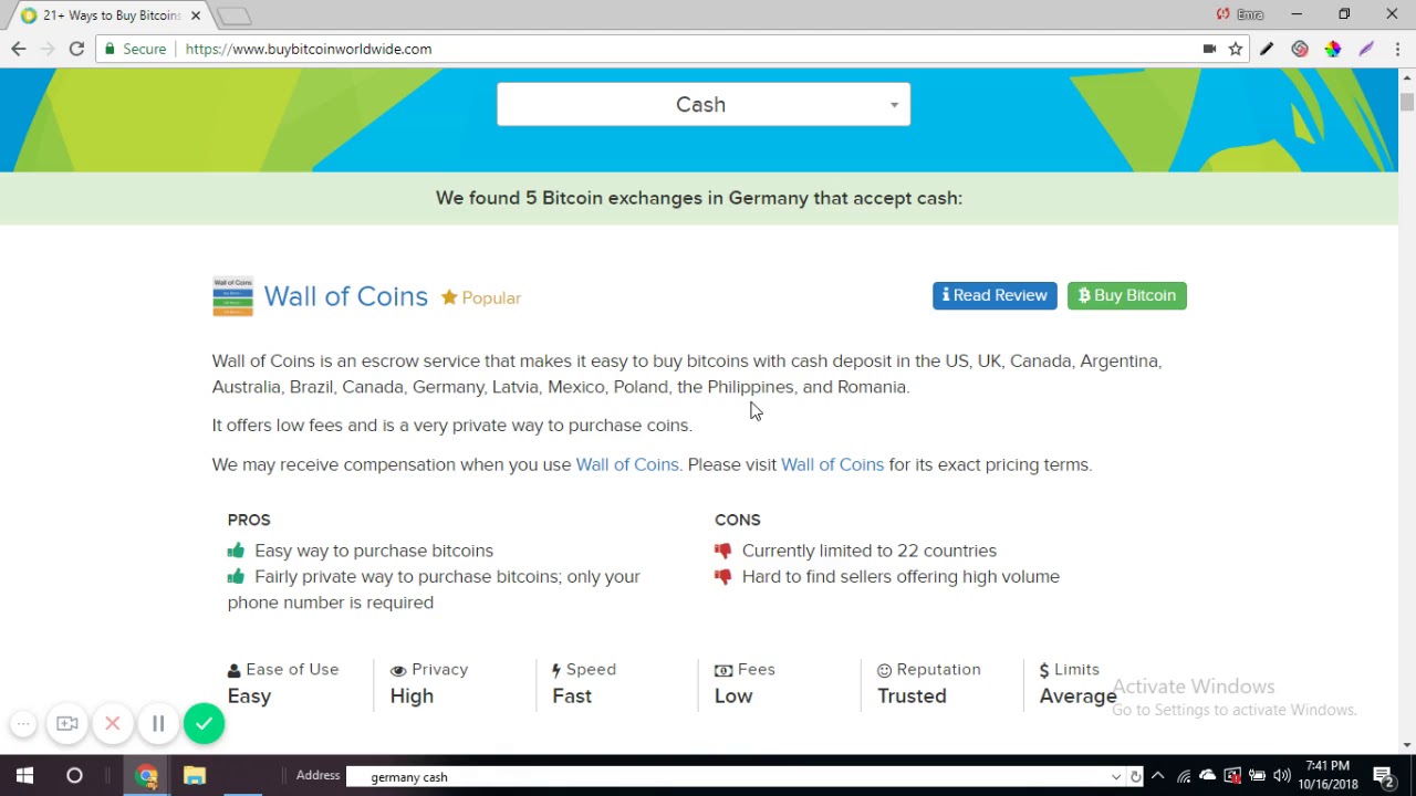 Buy Bitcoin In Germany With Cash - 