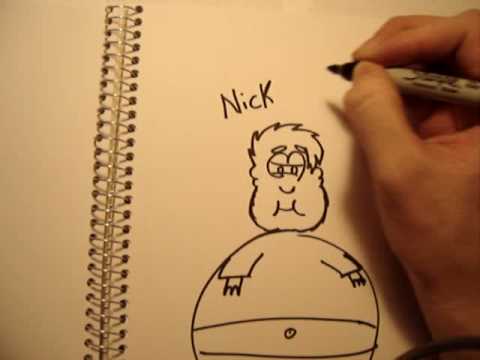 How to Draw: A Fat Guy - YouTube