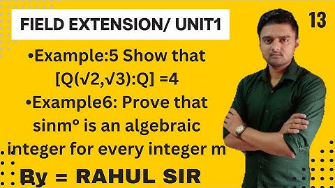 field extension unit 1/ class 13/MDU /KUK /BY RAHUL SIR