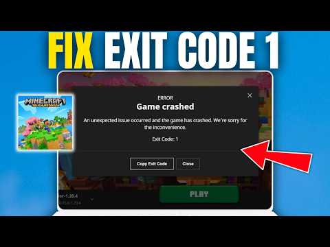 How To Fix Minecraft Exit Code 1 | Minecraft Exit Code 1 Fix Quick And Easy | Minecraft Tutorial