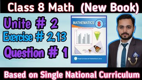 Class 8th Math New book Exercise 2.13 Question 1|8th Math New book 2023-24 |8 class math#8thclass