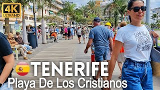 4K Walking Tour of Playa de Los Cristianos, Tenerife, Spain in March 2022