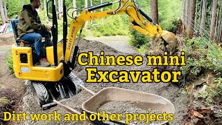 : Chinese 1 ton mini Excavator review dirt work projects  #miniexcavator #rippa