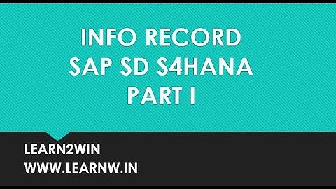 Customer Material Info Record sap sd | plant determination in sale order in sap sd | info record sap