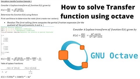 Transfer Function - Process Control Example 1 using Octave