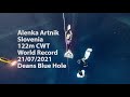 Alenka artnik 122 m freediving world record