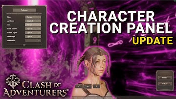 Character Creation Menu - Design Update | Clash Of Adventurers | MMORPG