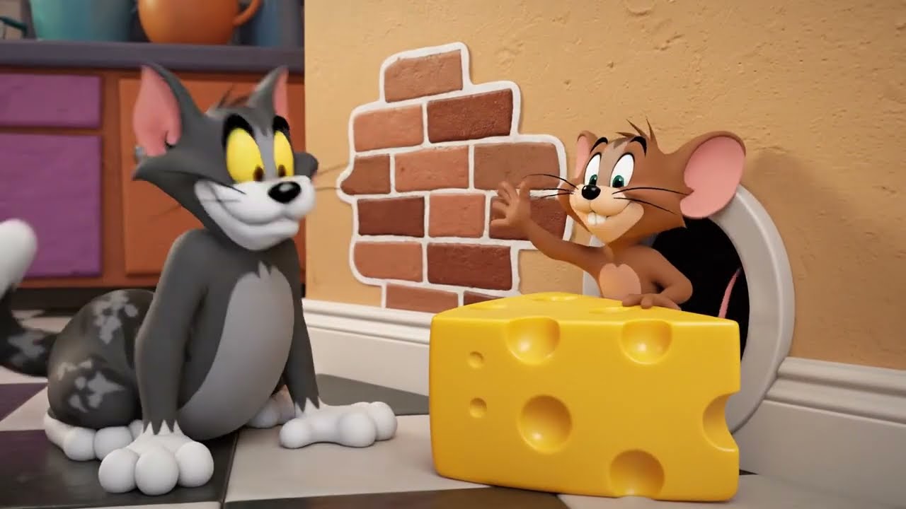 Tom and Jerry Funny Moment: Too Big For the Hole!
