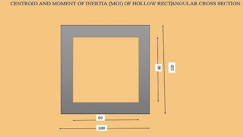 CENTROID AND MOMENT OF INERTIA (MOI) OF HOLLOW RECTANGULAR CROSS SECTION