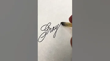 SATISFYING ASMR Writing With Quill Pen Name Grayson Asmr Satisfying Relax Viral Name 