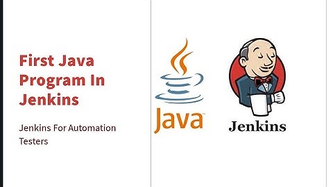 First Java Program in Jenkins