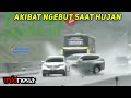 Ngeri akibat ngebut saat hujan berujung celaka