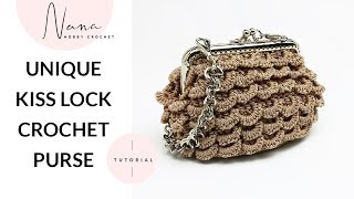 HOW TO CROCHET A UNIQUE KISS LOCK COIN PURSE