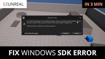 Solving Unreal Engine 5 SDK Not Setup Error: Windows SDK Installation Guide