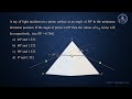 A ray of light incident on a prism surface of angle 50º | Optics | NEET