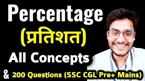Complete Percentage for SSC | All Concepts & All Type Questions - Rohit Tripathi