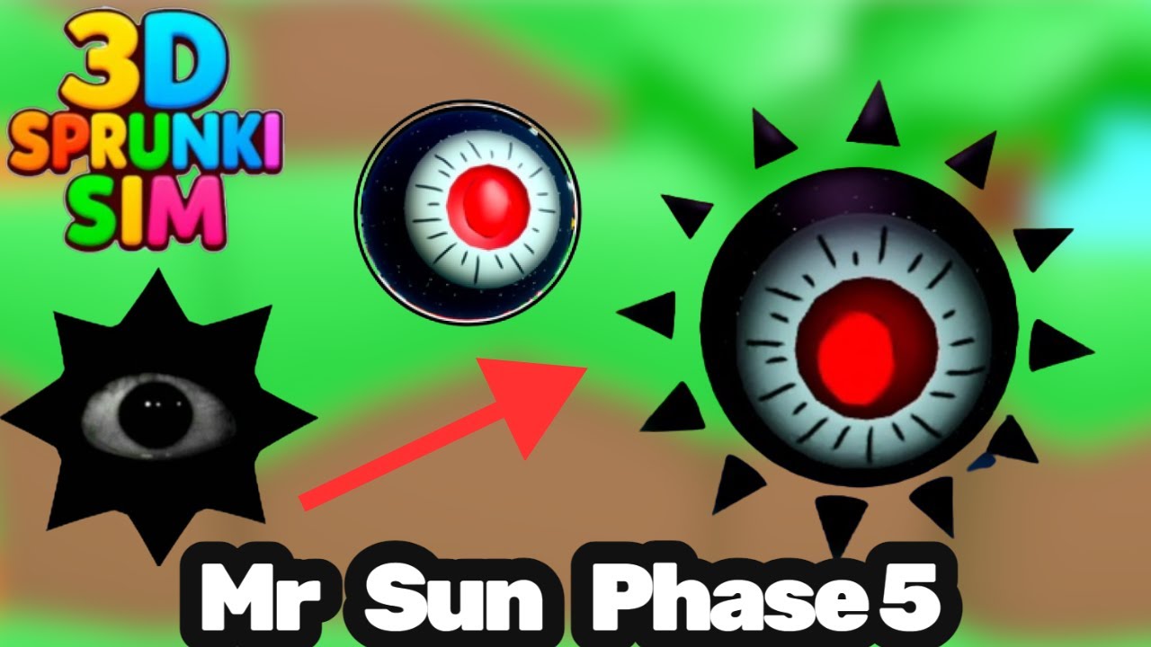 3D SPRUNKI SIM - How to get Mr Sun Phase 5 Badge Morphs in 3D SPRUNKI ...