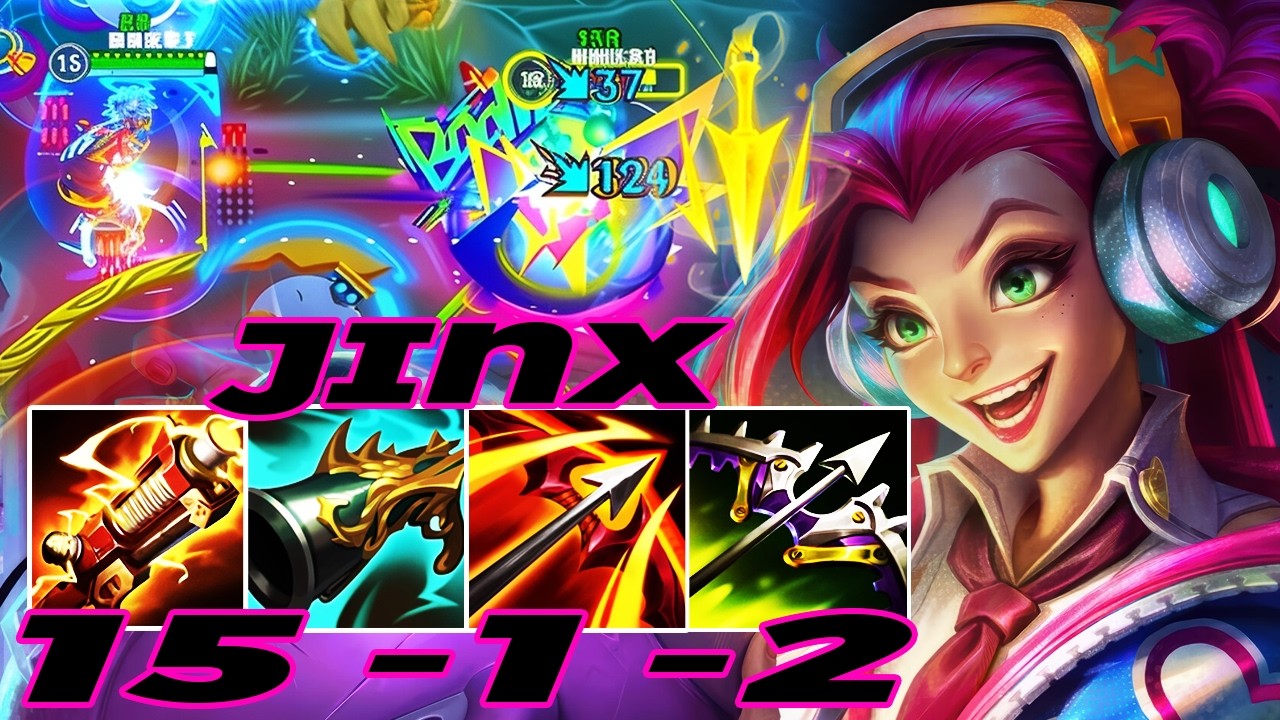 WILD RIFT JINX ADC GAMEPLAY | 15 -1 -2 MVP | JINX BUILD RUNES - YouTube