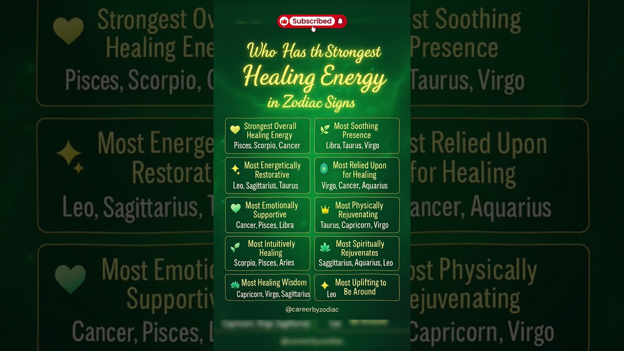 У кого самая сильная целительная энергия среди знаков зодиака 