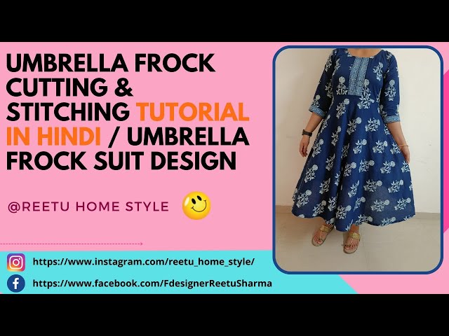 Umbrella cut / circle full gher long gown cutting and stitching. 👌👌 -  YouTube