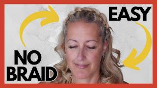 EASY Faux braid headband hairstyle for short medium and long hair